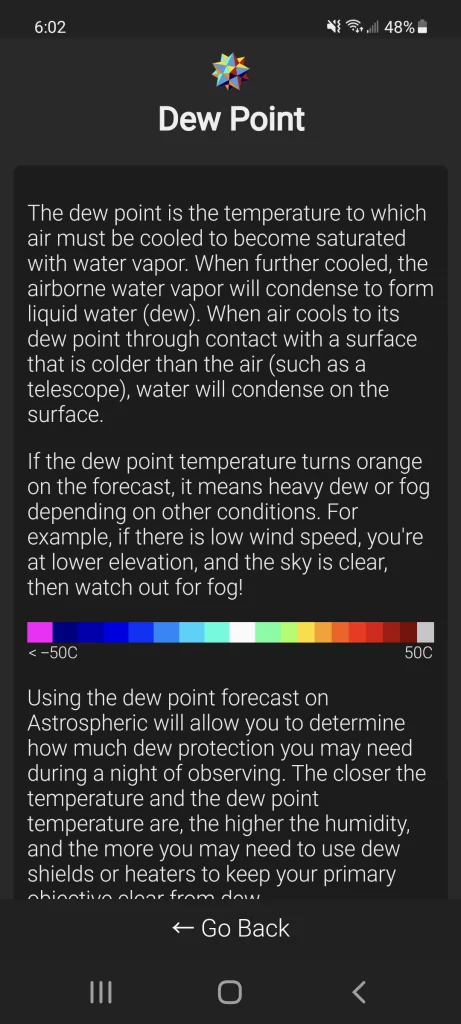 Astrospheric Dew Point