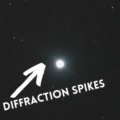 Diffraction Spikes on Sirius