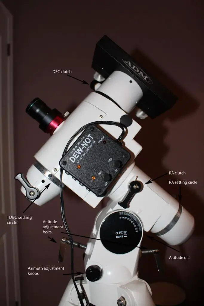 All the Knobs and Controls on an Equatorial Mount