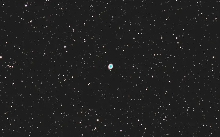 Stacked and Processed Image of the Ring Nebula by Mike Ducak 