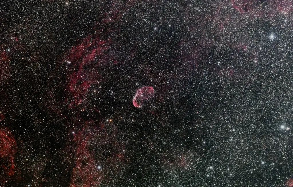Crescent Nebula Stacked Image by Mike Ducak