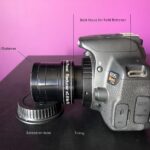 DSLR camera and t-ring provide 55mm of the required spacing