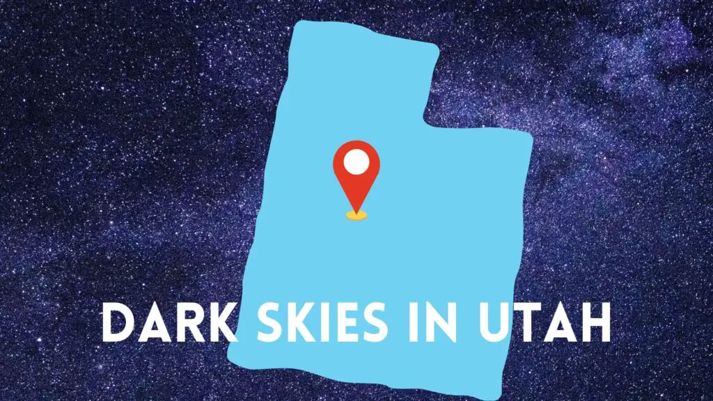 Dark Skies in Utah with a Map of Utah Against a Sky of Stars