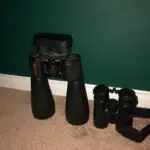 2 pairs of astronomy binoculars.
