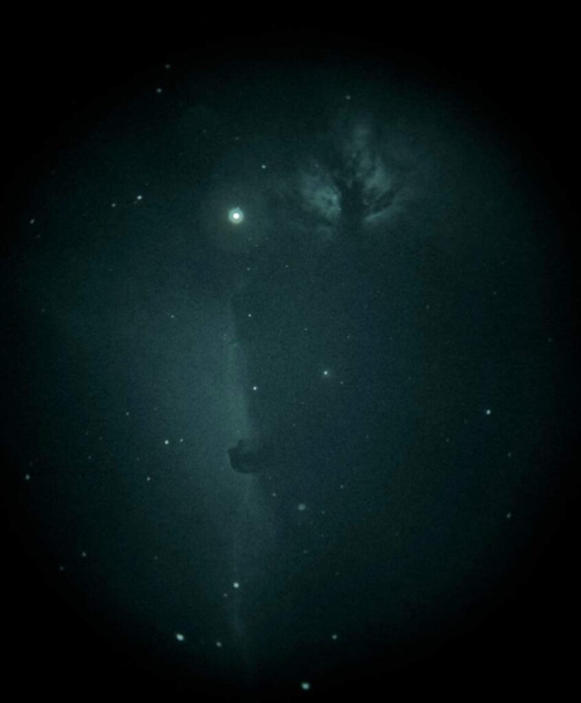 Horsehead and Flame Nebula with Night Vision